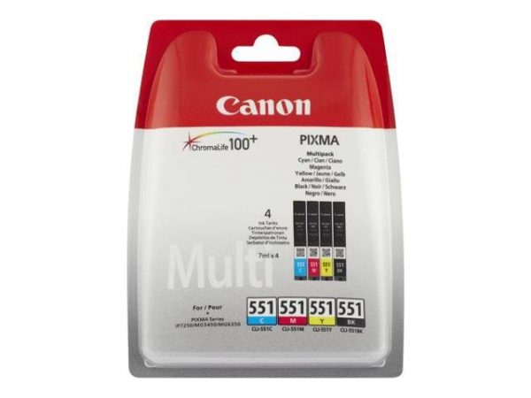 CANON CLI-551 C/M/Y/BK MULTI PACK W/O SEC CYAN,