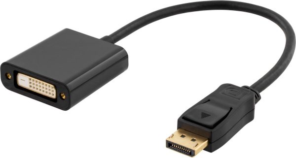 DELTACO DisplayPort til DVI-D Single Link adapter