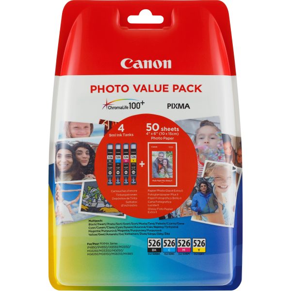 Canon 4540B017 blækpatron 4 stk Original Standard udbytte Sort, Blå, Gul, Magenta