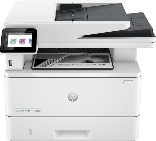 Forstyrrelse Arbitrage bælte HP LaserJet Pro MFP 4102dw-printer, Sort og hvid, Printer til Små og  mellemstore virksomheder, Print, kopiering, scanning, Trådløs; Kompatibel  med Instant ink; Print fra telefon eller tablet; Automatisk dokumentføder -  TJdata