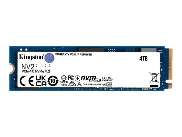 Kingston Solid state-drev NV2 4TB M.2 PCI Express 4.0 x4 (NVMe)