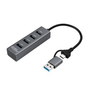 USB 3.0 Hub 4-Port with USB-C , & A connectors, 5Gbps, 0,15m