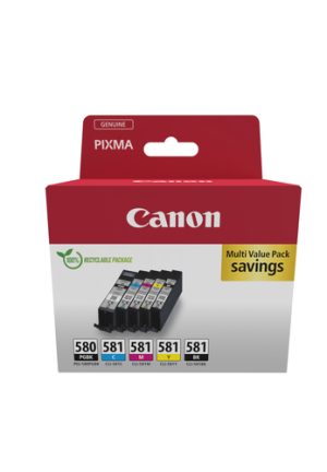 Canon 2078C007 blækpatron 5 stk Original Sort, Blå, Blå, Magenta, Gul