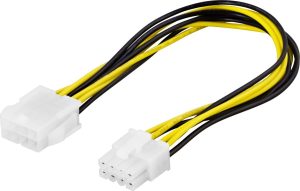 DELTACO Forlængerkabel 8-pin EPS12V han-hun, 25cm