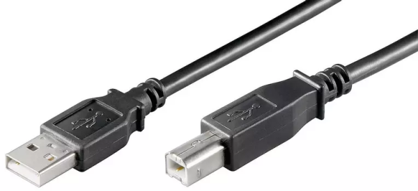MicroConnect USB2.0 A-B 5m M-M Black, USBAB5B, 5 m, USB A, USB B