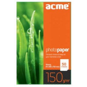 Acme, Papir A6 150g Glossy, 10x15cm