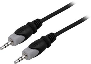 DELTACO Lydkabel, 3,5mm han - han, 2m