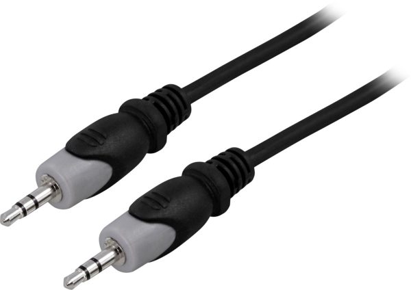 DELTACO Lydkabel, 3,5mm han - han, 2m