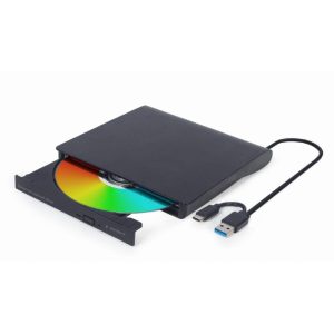 Gembird DVD-USB-03 - DVD±RW (±R DL) / DVD-RAM drive - USB 3.1 Gen 1 - external - DVD-RW (Brænder) - USB 3.1 Gen 1 - Sort