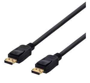 DELTACO DisplayPort cable, 5m, 4K UHD, DP 1.2, black