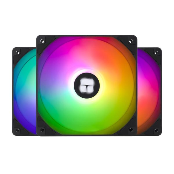 Thermalright TL-C12C-S ARGB - Black (3-pack) - Kabinet køler - 120mm - Sort med RGB LED lys - 26 dBA