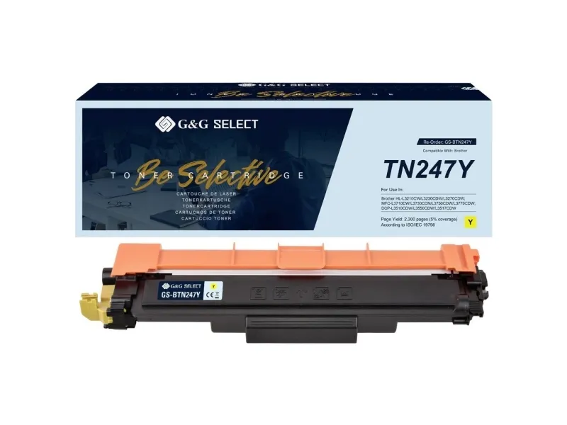 G&G Kompatibel Toner Brother TN247Y | 2300 sider, Gul