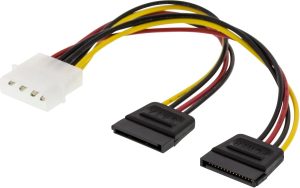 DELTACO Y-strømkabel til 2xSerial ATA harddiske