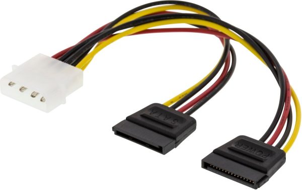 DELTACO Y-strømkabel til 2xSerial ATA harddiske