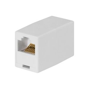 DELTACO Modulsamlemuffe 8P/8C, uskærmede, RJ45, hvid