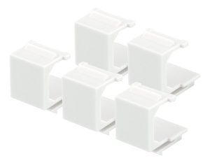 DELTACO blank cover for Keystone ports, 5 -pack, white
