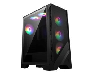 MSI MAG FORGE 120A AIRFLOW computeretui Midi Tower Sort, Transparent