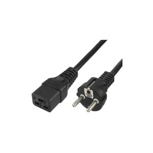 THREE-POLE POWER SUPPLY CABLE SCHUKO STRAIGHT PLUG - THREE-POLE SOCKET 1MT