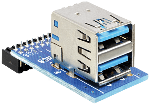 Delock USB3 Pin Header female > 2x USB3