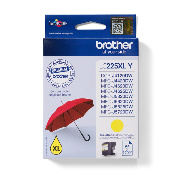 BROTHER LC225XLY ink yellow 1200pages