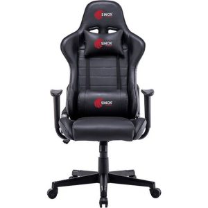 OUTLET: Sinox Gamingstol i sort med røde syninger - Gaming chair, black