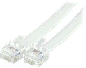 DELTACO modularkabel RJ12/6C, 3m, hvid