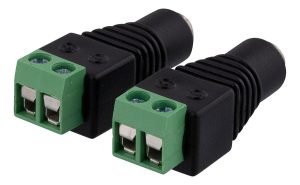 2-pin Terminal block to 5.5 DC, 2-Pack, Screw fix, 5.5 DC