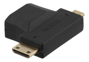 DELTACO HDMI adapter, HDMI FM to mini HDMI M and micro