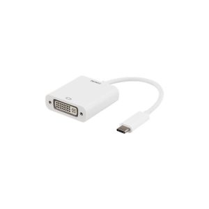 DELTACO USB 3.1 type-C to DVI adapter, 225MHz/2.25Gbps, 1080p, w