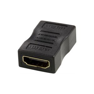 DELTACO HDMI-adapter, 19-pin hun - hun, guldpletterede stik