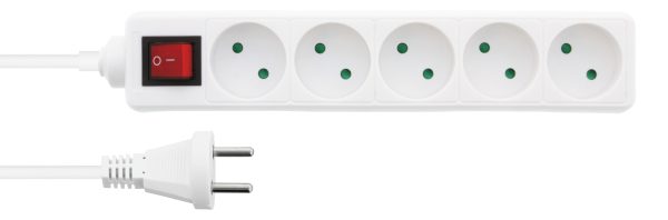 5-way socket w/switch (D), 1m
