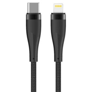 maXlife 1m 27W USB-C - Lightning Kabel - Sort