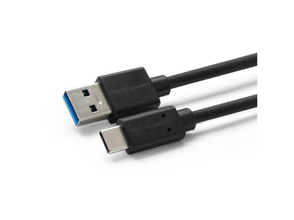 MicroConnect Gen2 USB C-A cable 1m,, USB-C Gen1 - USB 3.0 A Black, 20 X faster than USB 2.0, SuperSpeed data transmissions up to 10 Gbit/s