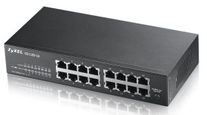 Zyxel GS-1100-16 V3 - Switch - 16 x 10/100/1000 - desktop, monterbar på stativ