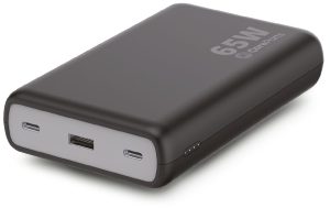 CoreParts USB-C PD65W Power bank , 20.000mAh W126091221, Black