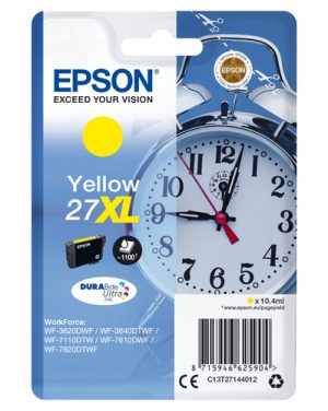 Epson Alarm clock C13T27144012 blækpatron 1 stk Original Højt (XL) udbytte Gul