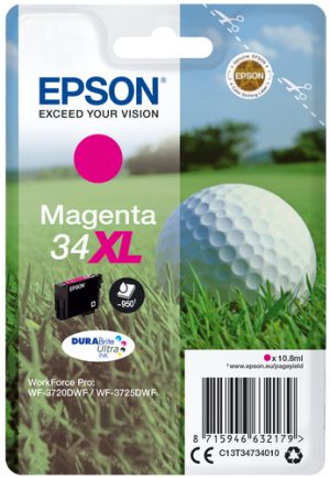 Epson Golf ball C13T34734010 blækpatron 1 stk Original Højt (XL) udbytte Magenta