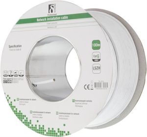 Deltaco TP-45H netværkskabel Hvid 100 m Cat6 U/UTP (UTP)