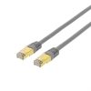 Deltaco S/FTP Cat7 Netværkskabel, 25m, 600MHz, Delta-certificeret, LSZH, RJ45-stik, grå