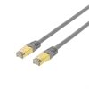 Deltaco S/FTP Cat7 Netværkskabel, 20m, 600MHz, Delta-certificeret, LSZH, RJ45-stik, grå