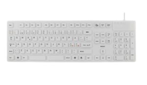 Deltaco TB-505 tastatur Universel USB + PS/2 QWERTY Hvid