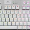 Logitech G 920-009663 tastatur Spil RF trådløs + Bluetooth QWERTY Nordisk Hvid