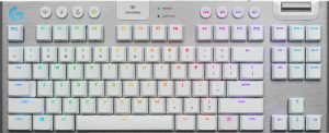 Logitech G 920-009663 tastatur Spil RF trådløs + Bluetooth QWERTY Nordisk Hvid