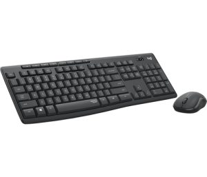 Logitech MK295 Silent Wireless Combo tastatur Mus inkluderet Kontor USB QWERTY US International Grafit