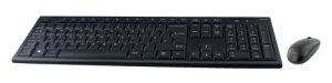 Deltaco TB-114-UK tastatur Mus inkluderet Hjem RF trådløst QWERTY UK engelsk Sort