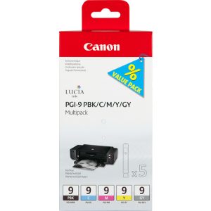 Canon 1034B013 blækpatron 5 stk Original Standard udbytte Blå, Grå, Magenta, Foto sort, Gul