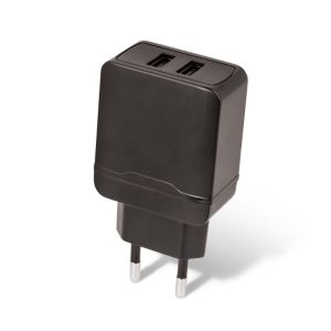 maXlife universal 220V lader 2 ports USB - 2.4A Sort Fast Charge funktion