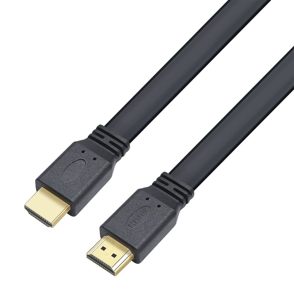 Flat High Speed with Ethernet HDMI cable, 3m, black