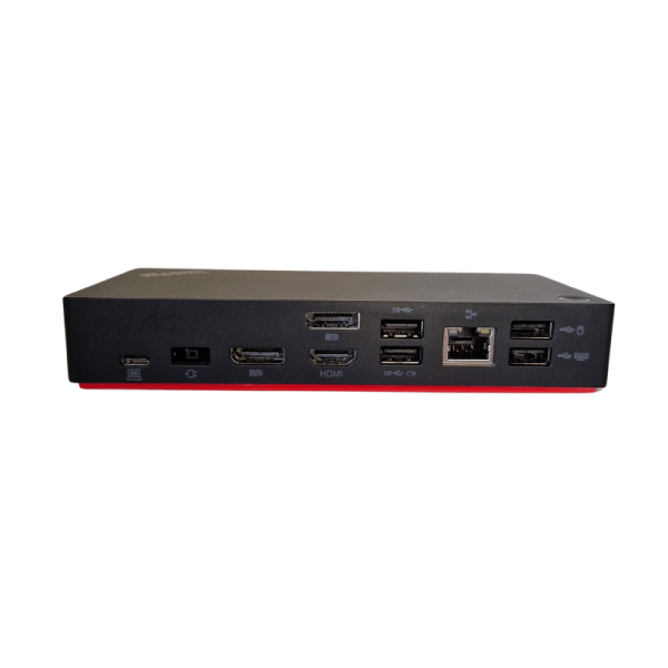 ThinkPad USB-C Dock Gen 2 - Type 40AS Universal Docking Station HDMI 2.0, 2x DisplayPort 1.4 Op til 3 skærme & 4K@60Hz (Afhænger af PC) Inkl. 90W Strømforsyning & USB-C Kabel - Genbrugt IT
