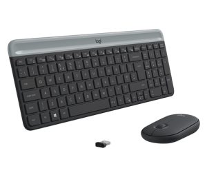 Logitech 920-009204 tastatur Mus inkluderet Universel RF trådløst QWERTY US International Grafit